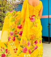 Halfsilk Handpaint Saree LR-1050