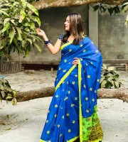 Halfsilk Saree With Blouce PCS Code SS-4102