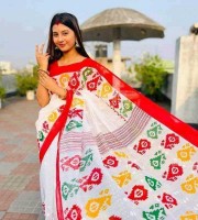 Halfsilk Screenprint sharee Code-NF-3501