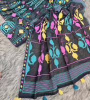 Halfsilk Saree With  Blouse BS-8006